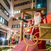 goldener Schlitten mit-geschenken