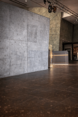 Moderner Betonoptik Hintergrund für Fotobox auf Messen und Corporate Events