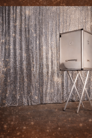 Silberner Glitzer Vorhang Fotobox Hintergrund für Party Events und Hochzeiten