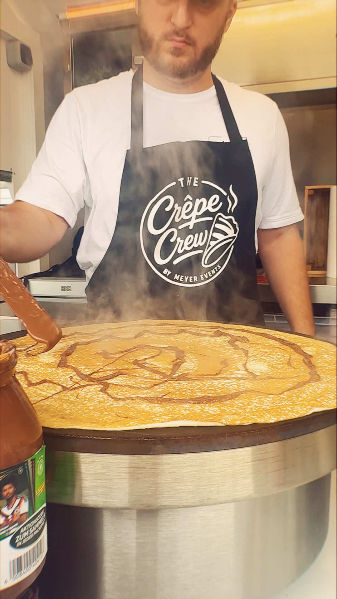Frisch gebackener Crêpe mit Nutella von The Crêpe Crew