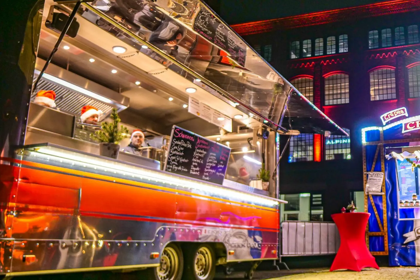 Meyer Events Foodtruck für Firmenweihnachtsmarkt in Frankfurt