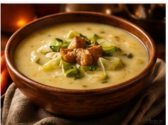 Kartoffel-Lauch-Suppe – Weihnachtsmarkt Catering Frankfurt