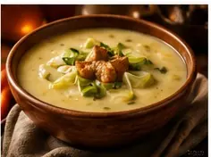 Kartoffel-Lauch-Suppe – Weihnachtsmarkt Catering