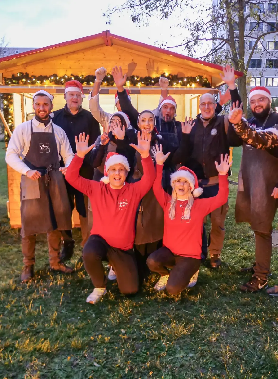 Meyer Events Team bei einem Firmenweihnachtsmarkt