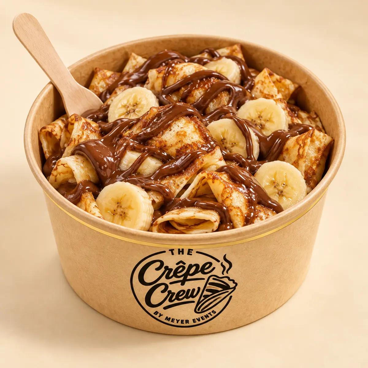 Crêpe Bowl mit Nutella und frischer Banane