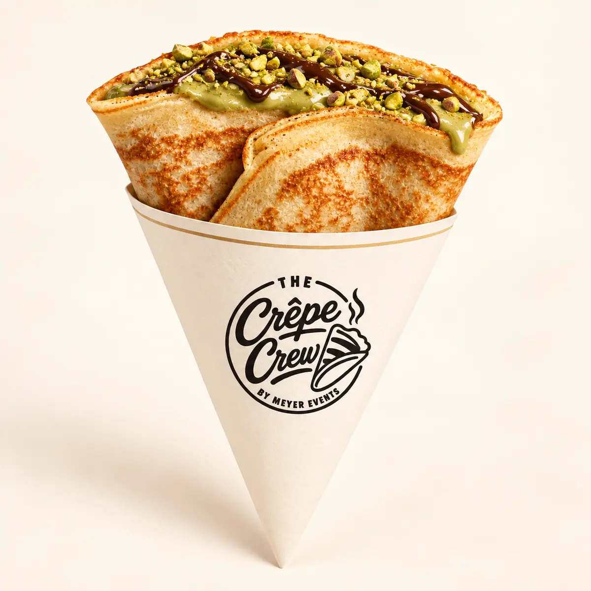 Pistachio Dream Crêpe mit Pistaziencreme, Schokolade und Pistazien-Crunch