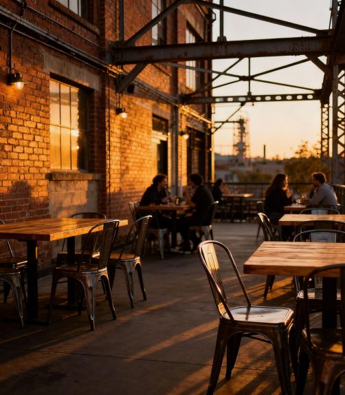 Depot 1899 in Frankfurt-Sachsenhausen – modernes Industrie-Design für entspannte Firmenweihnachtsfeiern